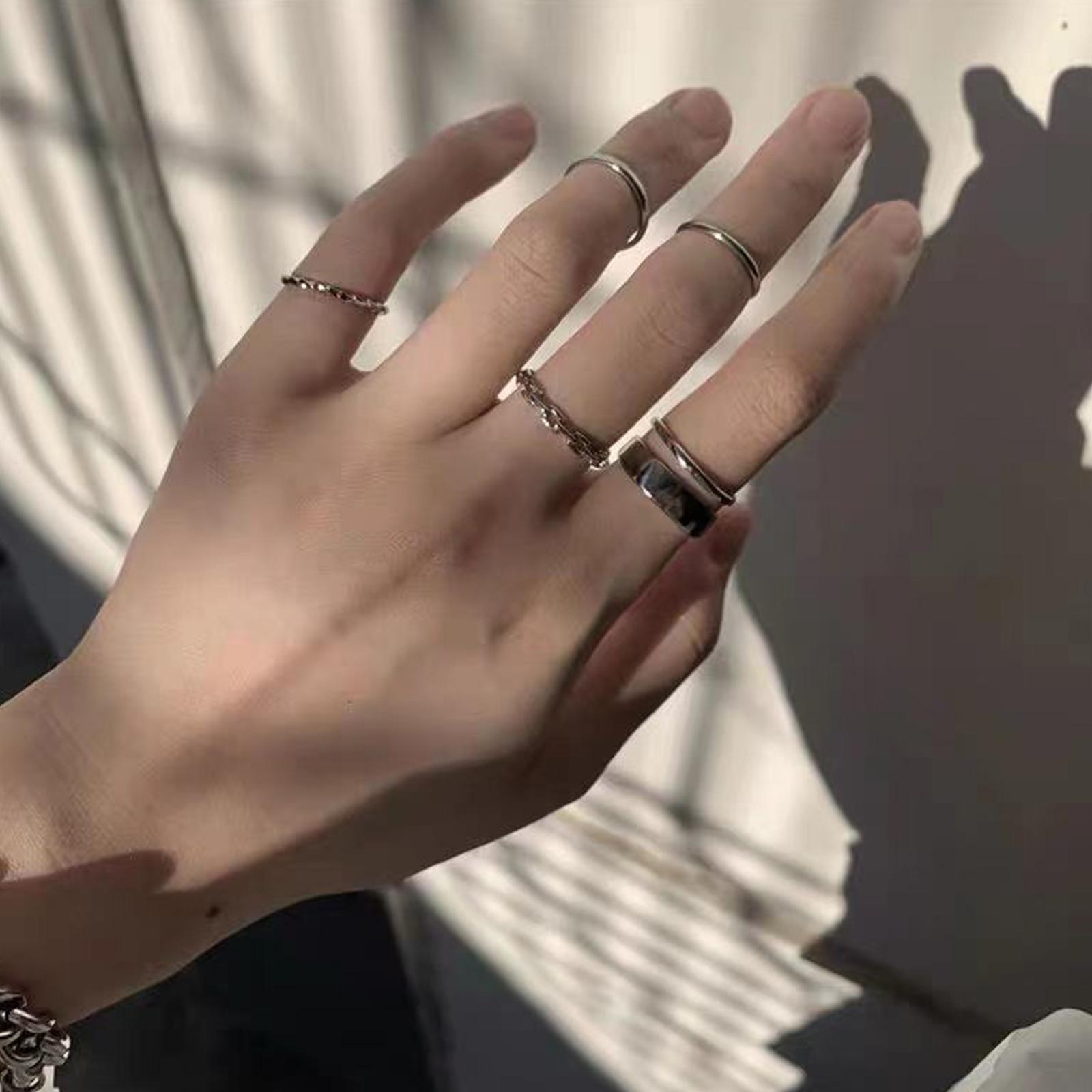 Set Cincin Hip Hop Wanita Warn - Vintage Punk Knuckle Rings Set ulasan dan harga