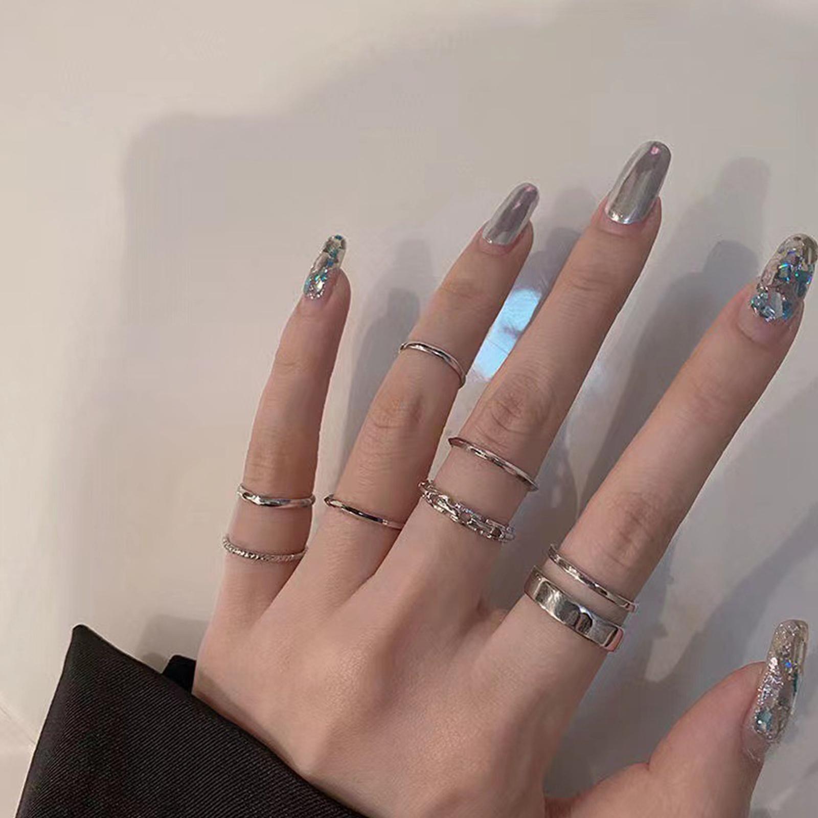 Set Cincin Hip Hop Wanita Warn - Vintage Punk Knuckle Rings Set ulasan dan harga
